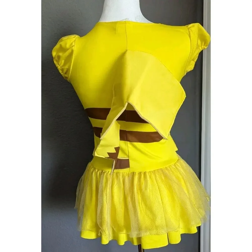 Rubies Pokemon Pikachu Costume Girls M 10 12 Halloween Costume Dress Mask Tutu